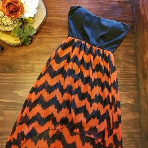 Hi low Chevron dress